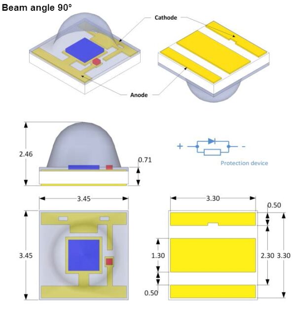C3535 UVA Series Single chip LEDs - Image 2