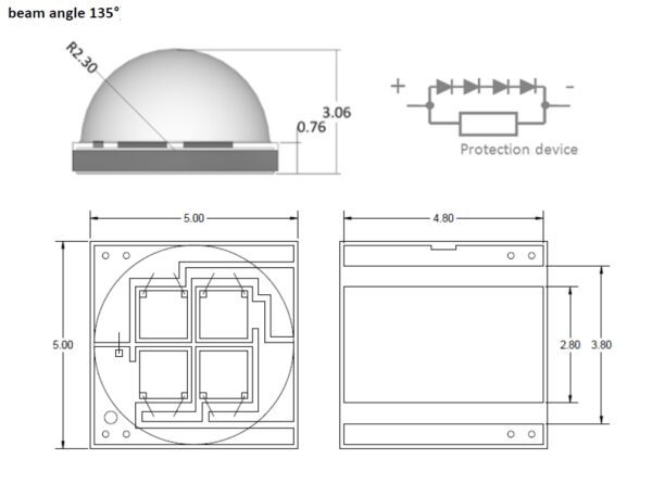 N5050 UVA Series Multi chip LEDs - Image 3