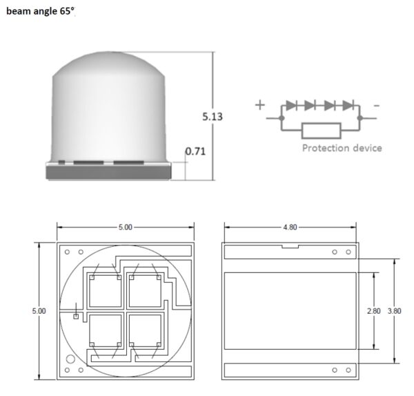 N5050 UVA Series Multi chip LEDs - Image 2
