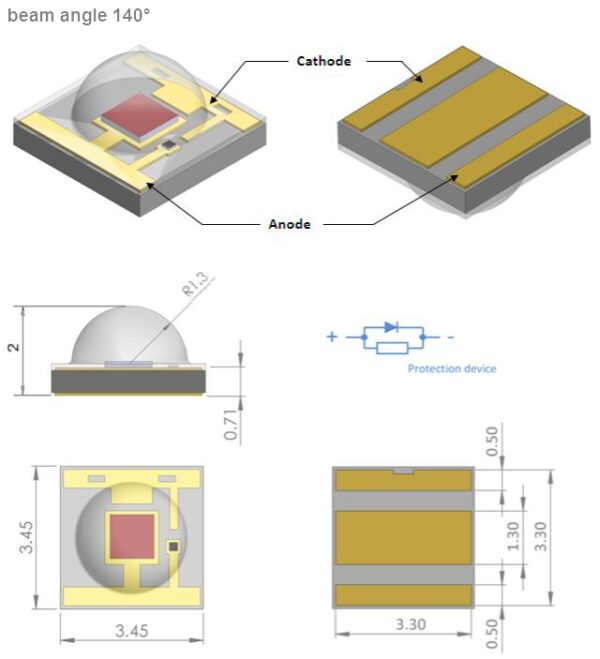 C3535 IR Series Single Chip LEDs - Image 2
