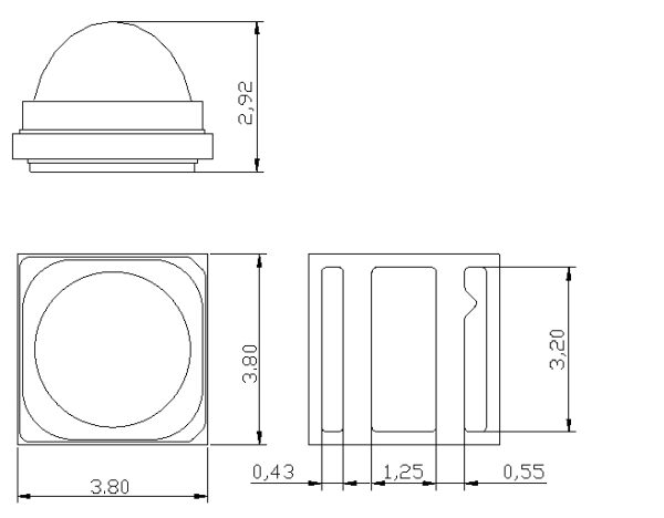 N3838 UVB/UVC Series Single chip LEDs - Image 3