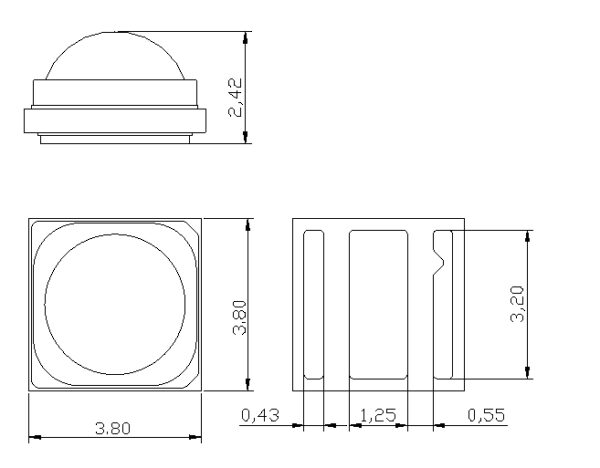 N3838 UVB/UVC Series Single chip LEDs - Image 2